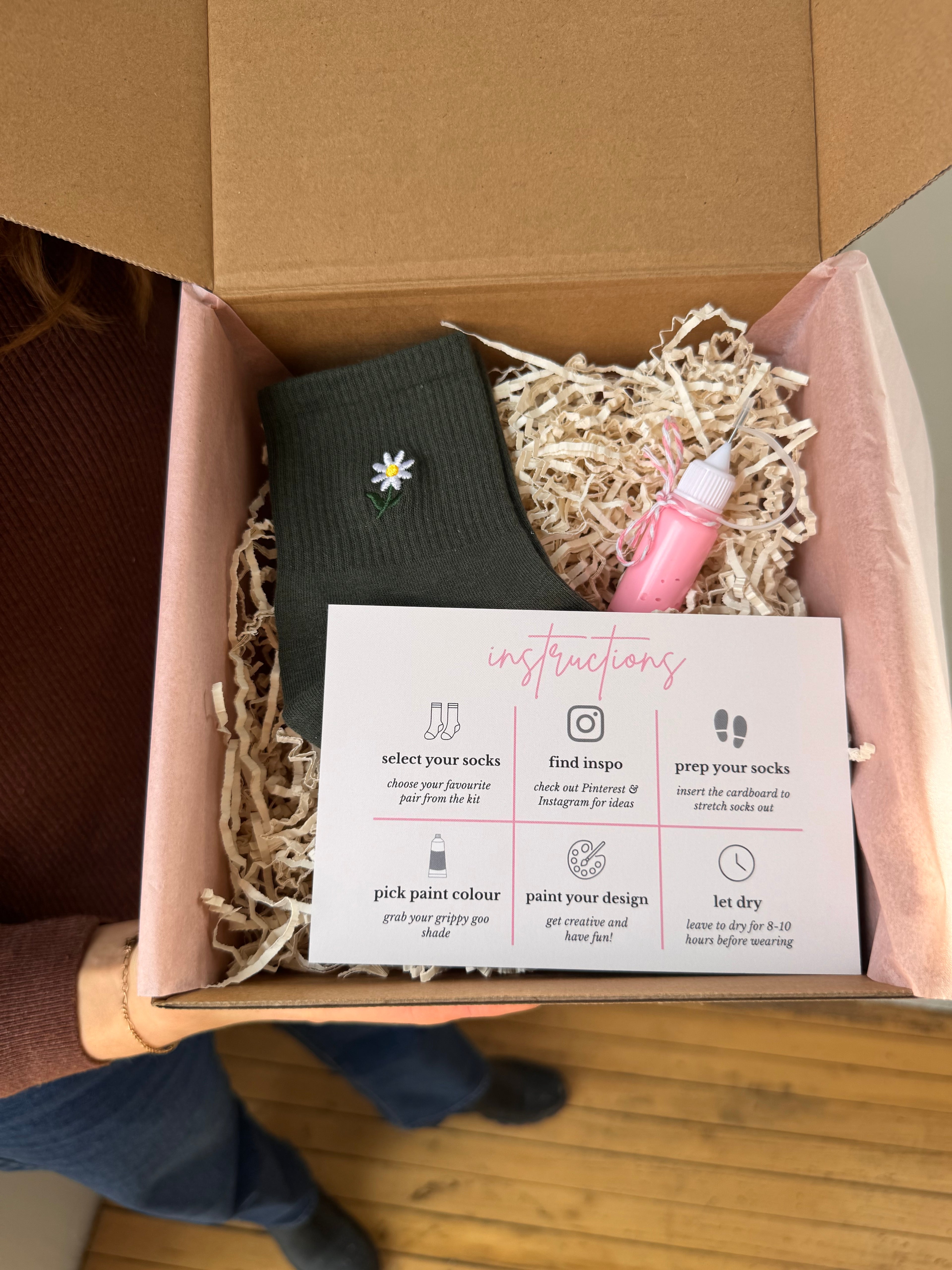 PRE-ORDER: Make-Your-Own Grip Socks Kit (1 pair)