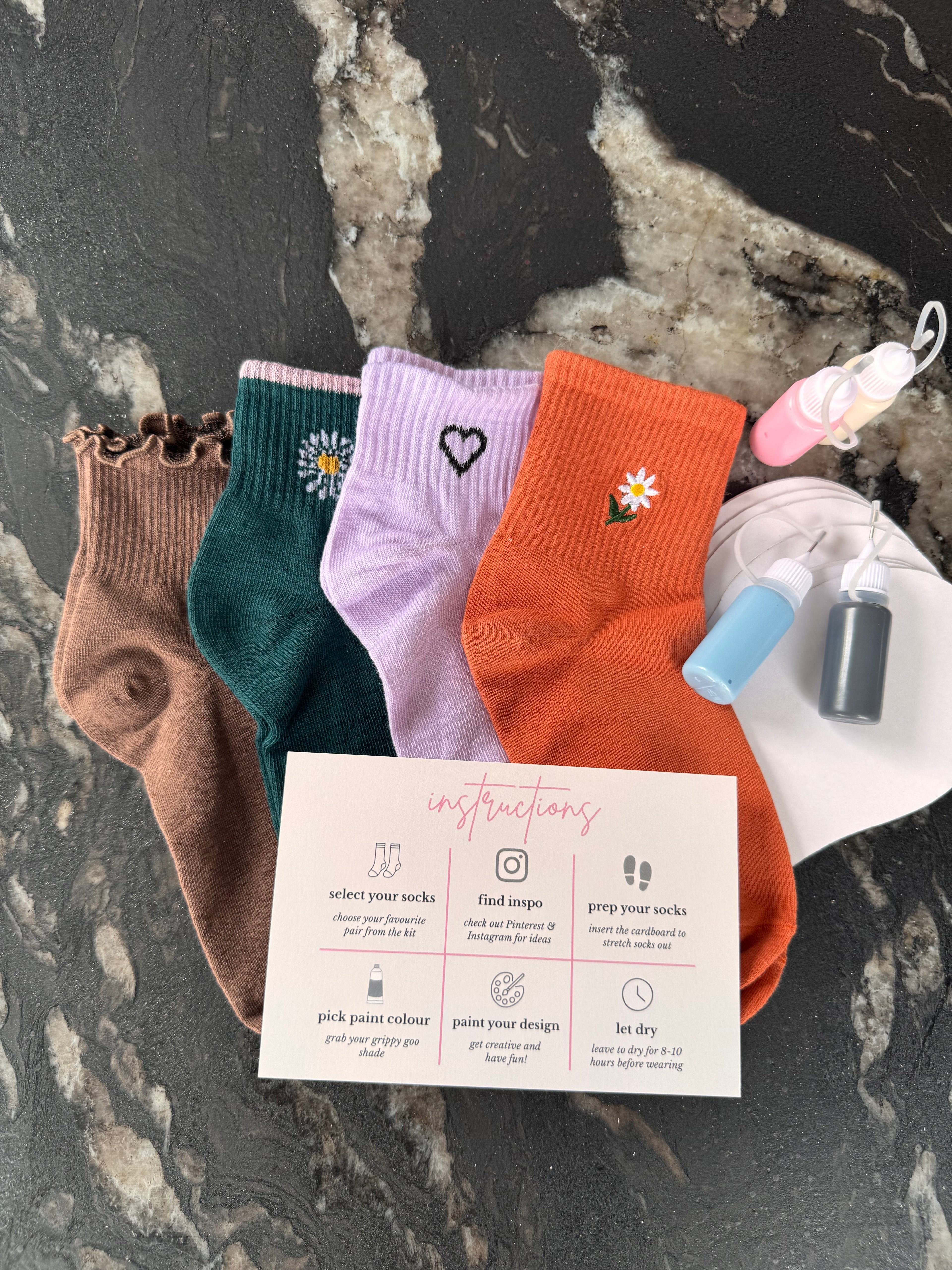 PRE-ORDER: Make-Your-Own Grip Socks Kit (4 pairs)
